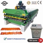 Double-ribbed roof sheet making machine