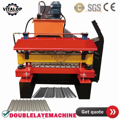 double deck roofing sheet roll forming machine