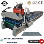 double deck roofing sheet roll forming machine