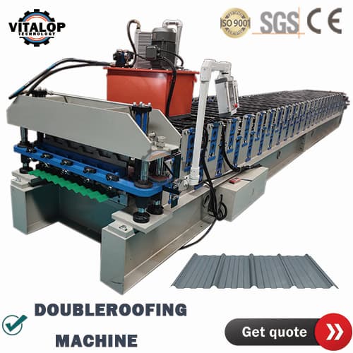 double deck roofing sheet roll forming machine