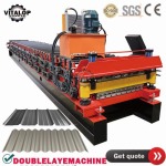 double deck roofing sheet roll forming machine
