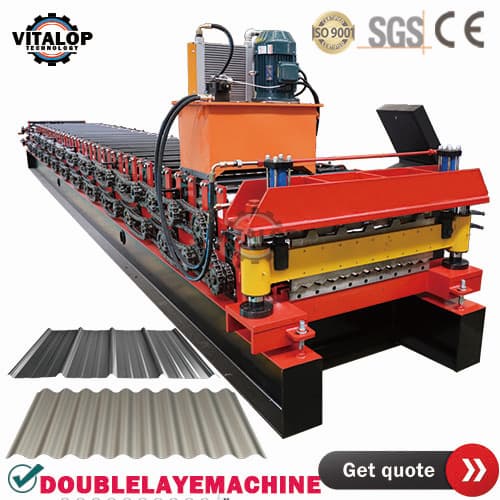 double deck roofing sheet roll forming machine