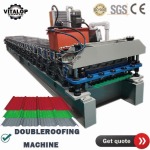 double deck roofing sheet roll forming machine