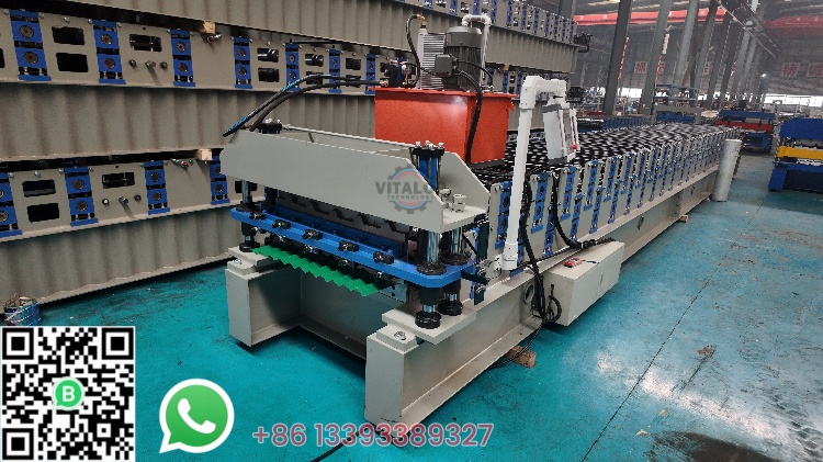 Double deck roofing sheet roll forming machine