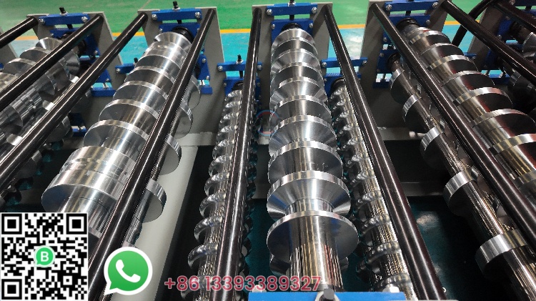 Double deck roofing sheet roll forming machine