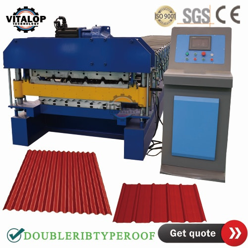 double rib type roof sheet making machine