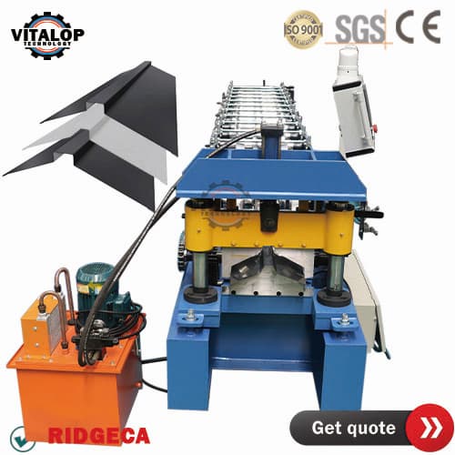 metal roof ridge cap roll forming machine
